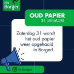 ⚠️ Zaterdag 31 januari oud papier